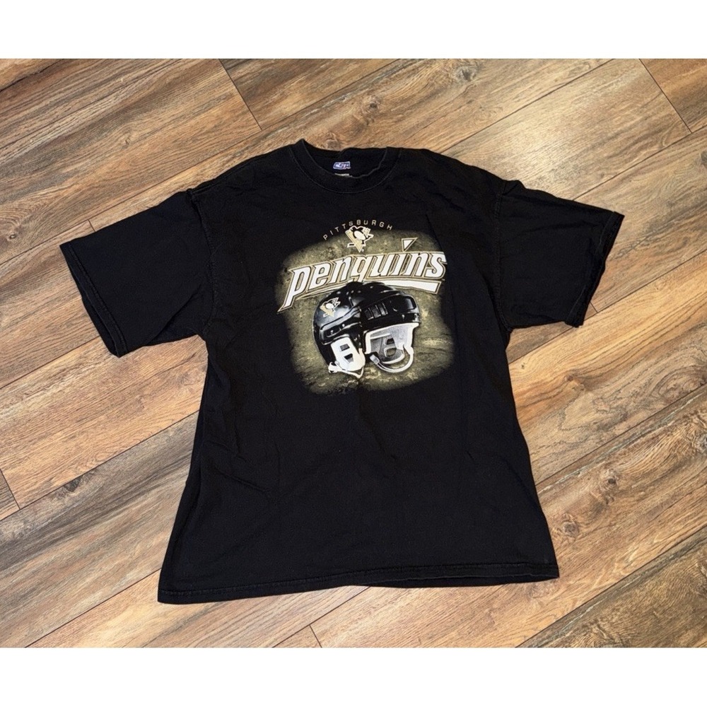 Vintage 90s Pittsburgh Penguins‎ Black CSA T-Shirt Size XL